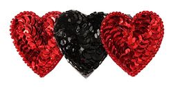Caravan Reds/Black French Automatic Decorated Barrette