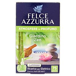 Felce Azzurra - Ricarica Diffusore Ambiente Elettrico Giardino Zen, Profumatore per Ambienti Luminoso e Regolabile per Diffusore Profumo Ambiente Soffuso (75 Giorni), Profumatori per Diffusori 20 ml