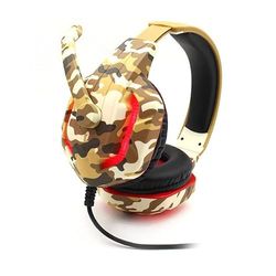 PRENDELUZ Professional Gaming Headset Brown for Gaming, Headphones Camouflage