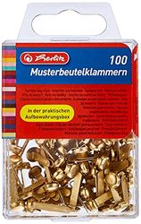 Herlitz 8770307 Klämmor, Provpåse, Platt Topp Paket med 100