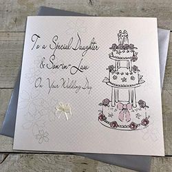 WHITE COTTON CARDS - Tarjeta (Mensaje en inglés: To A Special Daughter, Hecha a Mano)