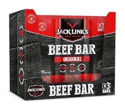Jack Link's Protein Bar Beef Original, Pack of 30 x 22.5 g, low carb protein bar, protein bar, energy bar, snack for on the go and in the gym, fitness, high protein snack