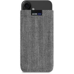 Adore June Business Smartphonefodral kompatibelt med iPhone 16e / iPhone 16, Karakteristiskt fiskgräs tyg, Skyddsväska tillbehör med Display Rengöringseffekt