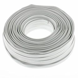 Câble d'enceinte Plat – 2 x 1,5 mm² – Blanc – 50 m – CCA – Câble Audio