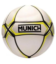 Munich Prisma Ball Football Balls, volwassenen, uniseks, wit/fluorgeel (meerkleurig), 4