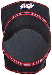 TSM 88 Bandage de sport professionnel pour le genou avec rembourrage Noir Taille L