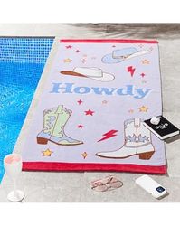 Catherine Lansfield Par de Toallas de Playa Howdy Cowgirl (2 Toallas de Playa)
