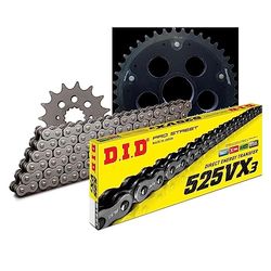 Kettingset DID Stealth Edge 525VX3 / 104 Eindeloos zwart voor Ducati Monster S4R 996 cc Bj. 2004-2006