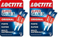 Loctite Super Glue-3 Original, colle forte et résistante de haute qualité, colle liquide tous matériaux, colle transparente à séchage rapide, 2 tubes 3 g (Lot de 2)