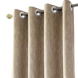 Melodieux 1 Pieza Cortinas Opacas para Salón y Dormitorio Cortinas Termicas Aislantes para Puertas Exteriores, Marrón/117x229cm