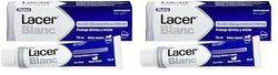 LACERBLANC - Plus 75ml, Pasta Dentífrica Sabor Menta, Acción Blanqueadora, Elimina Manchas Dentales, Previene la Placa el Sarro y la Sensibilidad Dental, Protección de Encías (Paquete de 2)