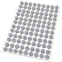 Adsamm® / 108 x feltrini autoadesivi/Grigio/ø 10 mm/Rotondo/piedini per mobili in feltro da 3.5 mm di spessore/pad protettivi per arredi