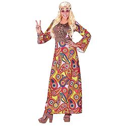 WIDMANN MILANO PARTY FASHION - Costume Donna Hippie, abito, flower power, reggae, costumi in maschera