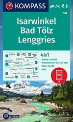 KOMPASS Wanderkarte 182 Isarwinkel, Bad Tölz, Lenggries 1:50.000: 4in1 Wanderkarte, mit Aktiv Guide und Detailkarten inklusive Karte zur offline ... Fahrradfahren. Skitouren. Langlaufen.