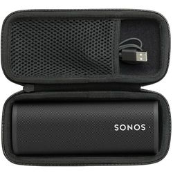 Khanka Custodia rigida compatibile con Sonos Roam 2 / Sonos Roam/Sonos Roam SL Altoparlante Bluetooth portatile impermeabile, nero, solo custodia