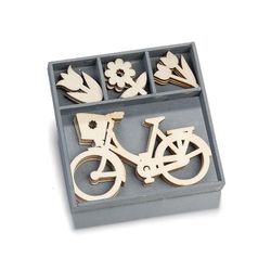 cArt-Us – Perforadora (10,5 x 10,5 cm Caja de Madera con Happy Sunshine Adornos, Natural