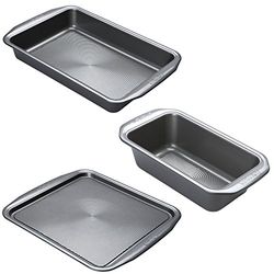 Circulon Momentum Bakeware Bakeware antiaderente in acciaio al carbonio, grigio, set di 3