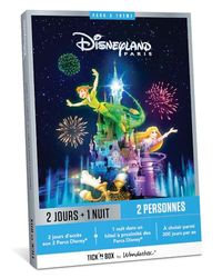 Tick'n Box - Coffret Cadeau - Divertissement - Disneyland Paris - Séjour 2 Jours / 1 Nuit - Billets 2 Journées (300 Jours Pas an) pour 2 Personnes Et Une Nuit dans Un Hôtel À Proximité du Parc