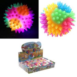 Brightium Balla - Boule à Sauter 3D de 5,5 cm avec lumière, Design Pointu, idéale pour Jeux et activités de Plein air.