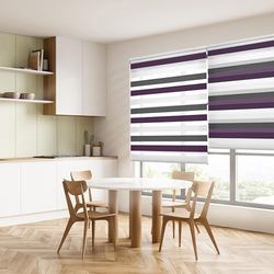 Blindecor Lira Roller Blinds, Brown Lila, 120 x 180 cm