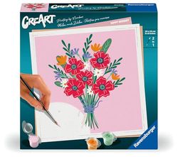Ravensburger - Creart Adultos Serie Trend: Ramo Amapolas | Pintar Por Numeros Adultos | Kit Manualidades Adultos | Colorear Por Numeros Adultos Que Incluye Pintura Y Lienzo 20x20cm