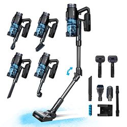 Cecotec Aspirateur balai sans fil Conga Rockstar Deepclean Animal. 3 en 1, 215 W, 12 kPa, Autonomie 45 Minutes, Brosse Mixte, Réservoir 500 ml, Cyclone Parallèle, Tube Flexible et Accessoire Animal
