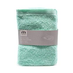MERIDIANA Asciugamani super morbidi in 100% cotone lavabile in lavatrice. Verde pastello. Confezione da 3. 30 cm x 30 cm. 1 unità