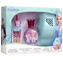Frozen Kids Gift Set – Eau De Toilette 50ml and Manicure Kit includes Non-Toxic Nail Polish, Nail Dryer & Beautiful Nail Stickers – Vegan, Natural & Dermatologically Tested