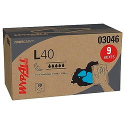 Kimberly-Clark, Tergicristalli professionali Wypall L40, 10,8 x 10, pop-up, bianco, 90 pezzi (03046)