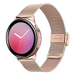 TRUMiRR Horlogeband compatibel met Galaxy Active 2/Galaxy Watch Active 40mm, mesh geweven, roestvrij staal