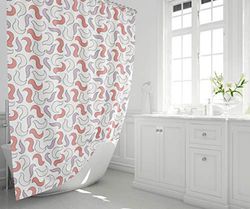 Bonamaison Digitally Printed Shower Curtain, 1 Piece 150x200 Cm - Designed And Manufactured in Turkey