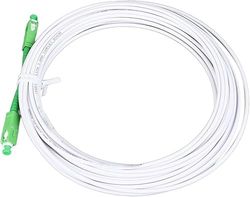 Brightium Cable de fibra óptica - cable SC/APC a SC/APC monomodo simplex de 20 m, 9/125, color blanco, ideal para conexiones de alta velocidad.