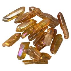 VIE Electroplated Quartz Points, 2-3cm, Single, Yellow