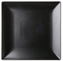 Utopia K10033 Noir Assiette carrée, 25,4 cm, 25.5 cm (lot de 12)