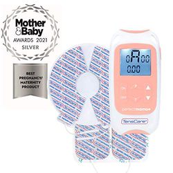TensCare Perfecto Mama+ Unidad TENS para alivio del dolor durante el parto. Muestra duración de la labor de parto y mide duración de las contracciones