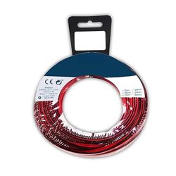 20 M parallell ljudkabel, röd/svart ljudkabel, ljudkabel avsnitt 2x0,75 mm