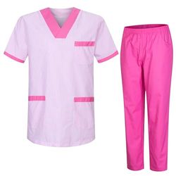 MISEMIYA - Unisex-sanitairuniformen, medische uniformen Verpleegkundigen Tandartsens Ref.T817883 - L, Conjuntos Sanitarios T817 Fucsia