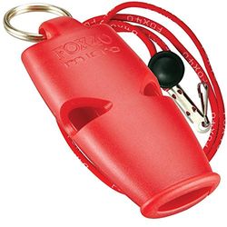Räv 40 Räv Huvud Micro Säkerhetsvisselpipa med Breakaway Nyckelband, Röd, 095341