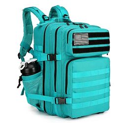 Lovelinks21, Mochila táctica de asalto Molle impermeable de 45 litros para 3 días, Azul lago, L, Mochila
