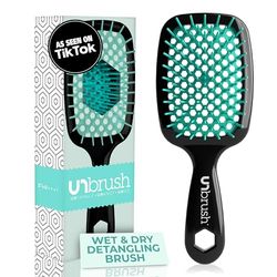 FHI Heat Spazzola per Capelli Unisex, Verde, Nylon, Ventilata, Riduce il Tempo di Asciugatura del 48%, Previene la Rottura e le Doppie Punte, Delicata sui Capelli Bagnati o Asciutti