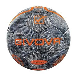 GIVOVA PAL013, Pallone Unisex – Adulto, Jeans/Arancio Fluo, 4