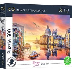 Trefl-500 Piezas-Cartón más Grueso, Venecia, Italia, Puesta de Sol, Moderno, Entretenimiento Creativo para Adultos y niños a Partir de 10 años, Color puzzle uft romantic sunset: venice, italy (37457)