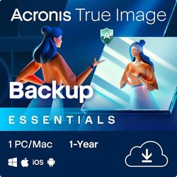 Acronis Cyber Protect Home Office 2023 , Essentials , 1 PC/Mac , 1 año , Windows/Mac/Android/iOS , Seguridad y copia de seguridad en Internet , Envio por correo electrónico