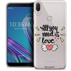 Caseink fodral för ASUS Zenfone Max Pro (M1) ZB601KL (6) fodral [kristallgel HD mönster kollektion kärlek alla hjärtans dag design All U Need is - mjuk - ultratunn - tryckt i Frankrike]