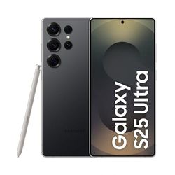 Samsung Galaxy S25 Ultra AI Smartphone met Galaxy AI, zonder abonnement, AI mobiele telefoon met Android, 12 GB RAM, 256 GB geheugen, 200 MP camera, titanium zwart, 3 jaar fabrieksgarantie [exclusief