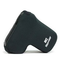 MegaGear MG1499 Sony Alpha A6400, A6500 (16-70, 18-135 mm), estojo Ever Ready, capa de neoprene, de breve uso, com correia - preto
