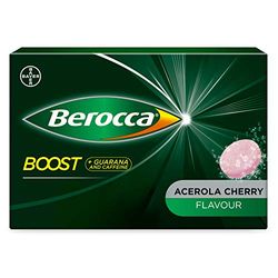 Berocca Boost Effervescent Tablets with Guarana, Caffeine and Vitamin B12, Also Contains Vitamin C and Magnesium, 1 Pack of 20-3 Weeks Supply