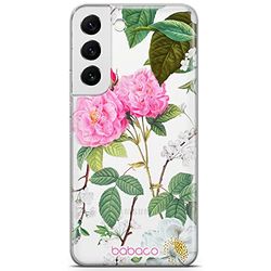ERT GROUP mobiltelefonfodral för Samsung S22 PLUS originalt och officiellt licensierat Babaco mönster Flowers 037 optimalt anpassad till formen på mobiltelefonen, gedeeltelijk transparant