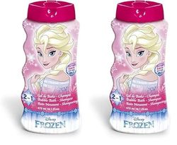 Disney Frozen Children Hair and Body Wash 2 in 1 Bubble Bath and Shampoo, Suitable for All Hair Types and Dry, Sensitive Skin and Scalp, 475 ml (Pack of 2)