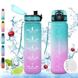 Vikaster Vattenflaska, 500 ml flaska, BPA-fri, vattenflaska med filter, återanvändbar vattenflaska, för barn, sport, löpning, gym, cykel